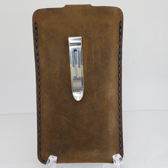 Natural Brown Leather Phone Case Cover fits Galaxy S9, S9+ and similar - Picture 2 of 5
